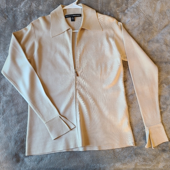 Ellen Tracy silk blend zip cardigan Small - Picture 1 of 9